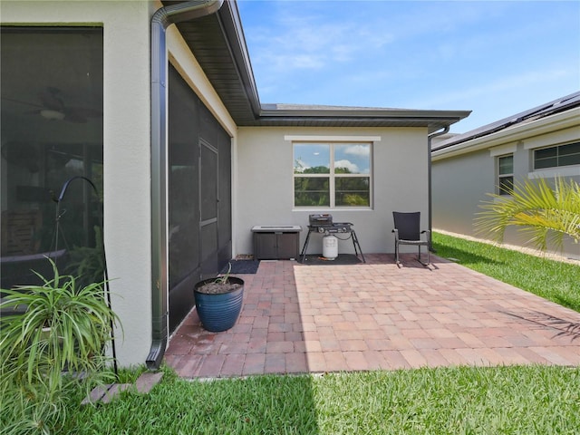 view of patio with grilling area