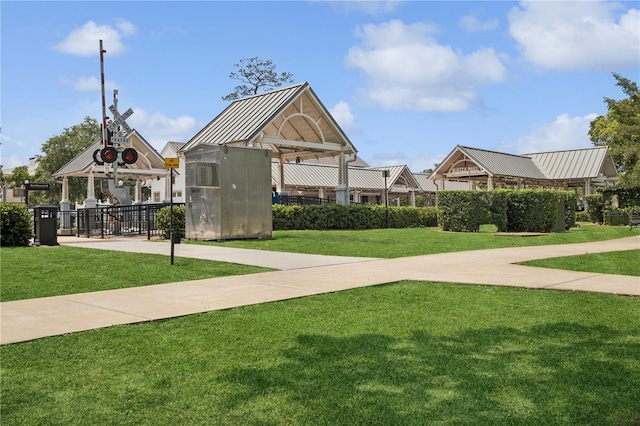 view of community with a yard