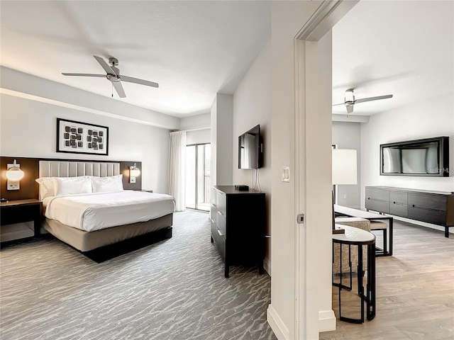 bedroom with ceiling fan