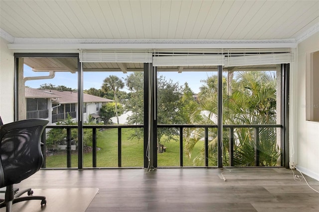 view of sunroom