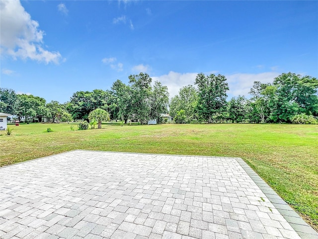 view of community with a patio area and a yard