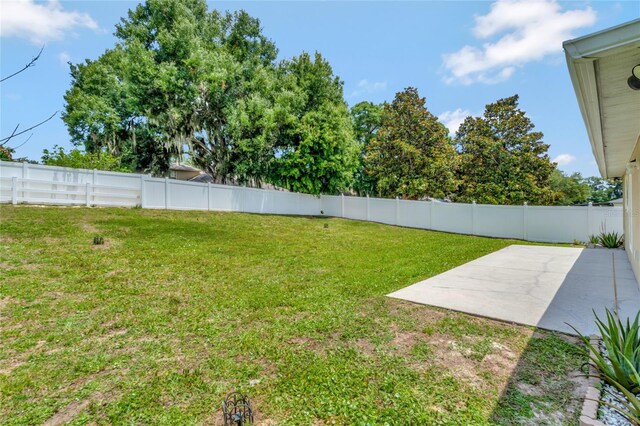 view of yard featuring a patio area