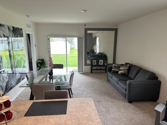 view of carpeted living room