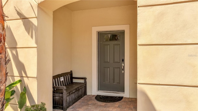 view of doorway to property