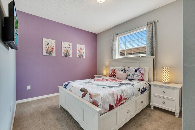 bedroom featuring carpet