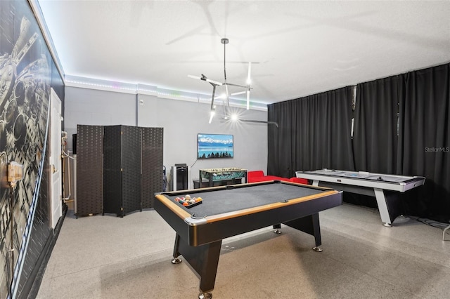 recreation room with pool table