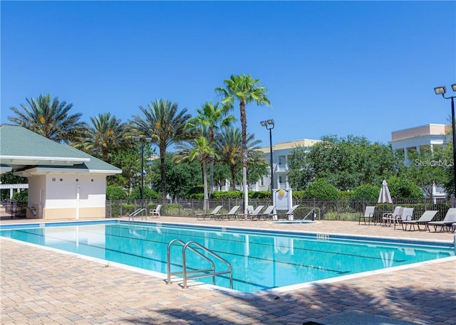 view of pool with a patio area