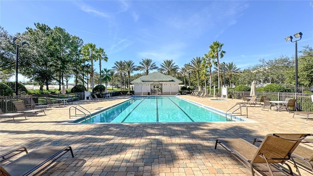 view of pool with a patio