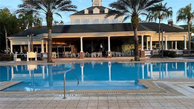 view of pool with a patio