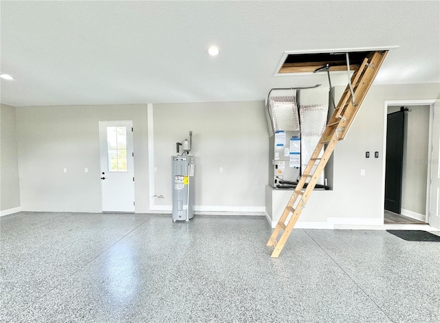 interior space with electric water heater