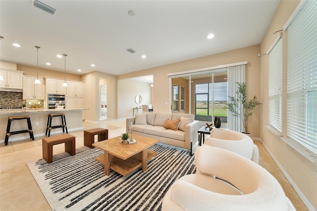 view of carpeted living room