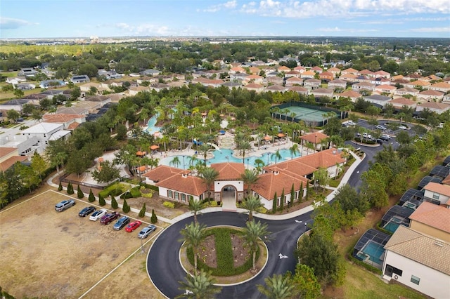 drone / aerial view with a residential view