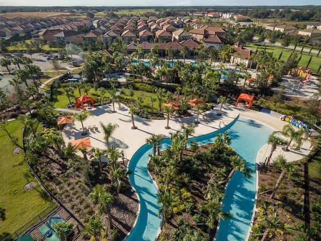 bird's eye view with a residential view