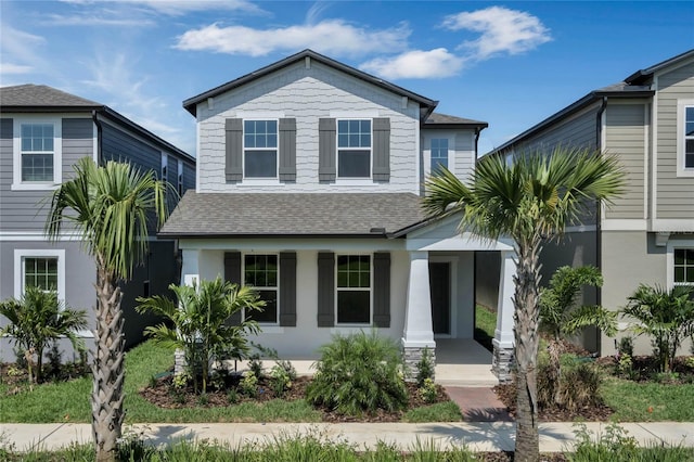 view of front of property with a porch