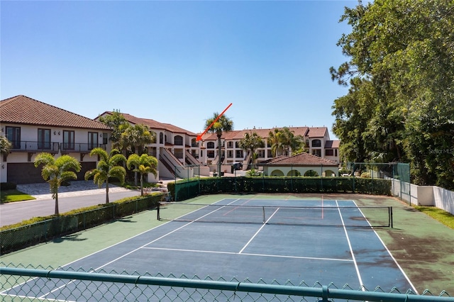 view of tennis court