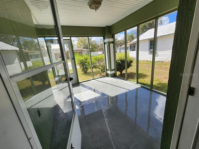 view of sunroom