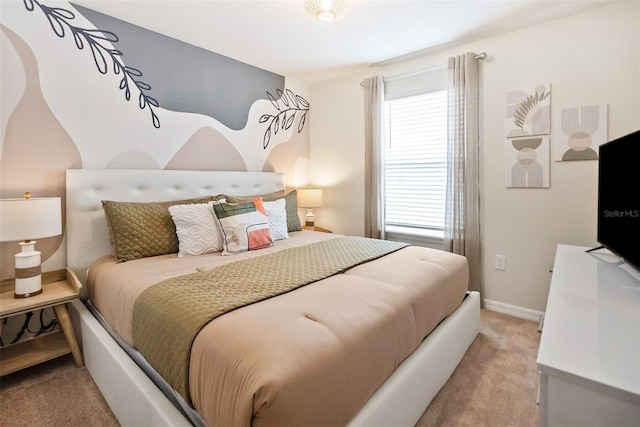 bedroom with carpet floors