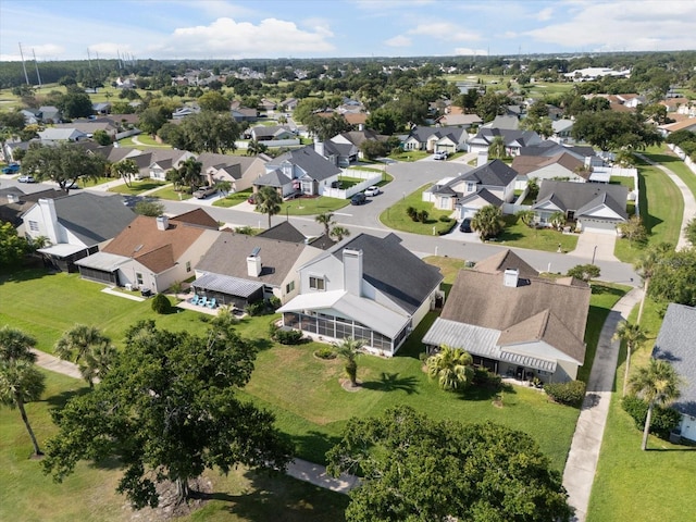 drone / aerial view with a residential view