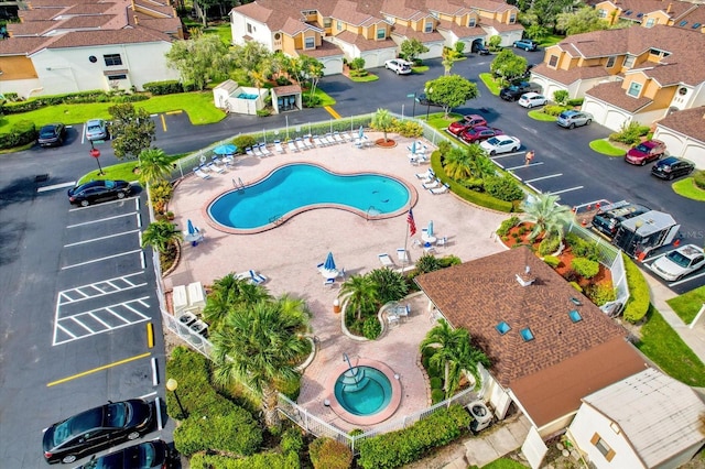 birds eye view of property featuring a residential view