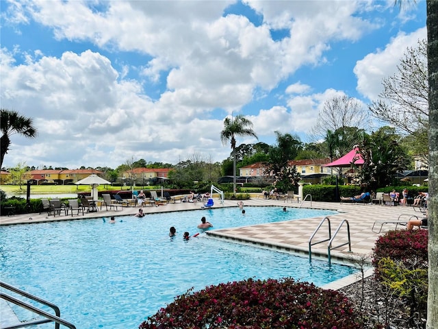 view of pool with a patio area