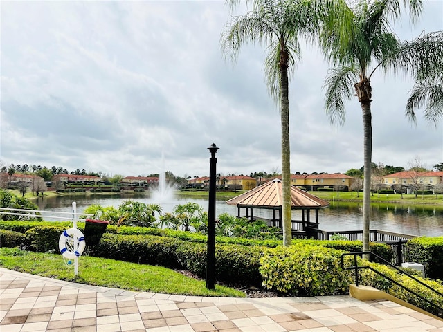 view of water feature