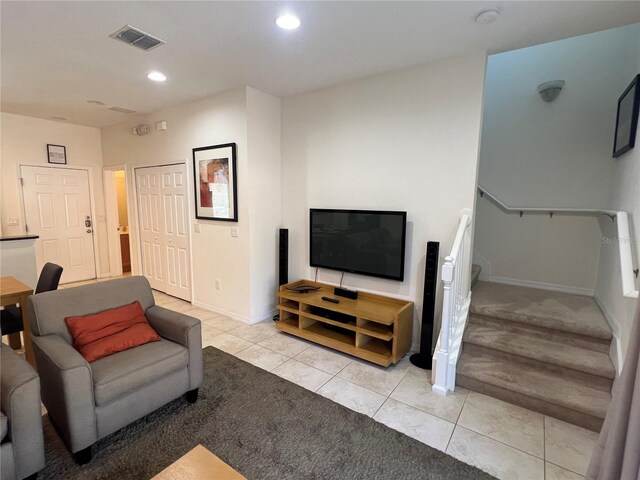 view of carpeted living room