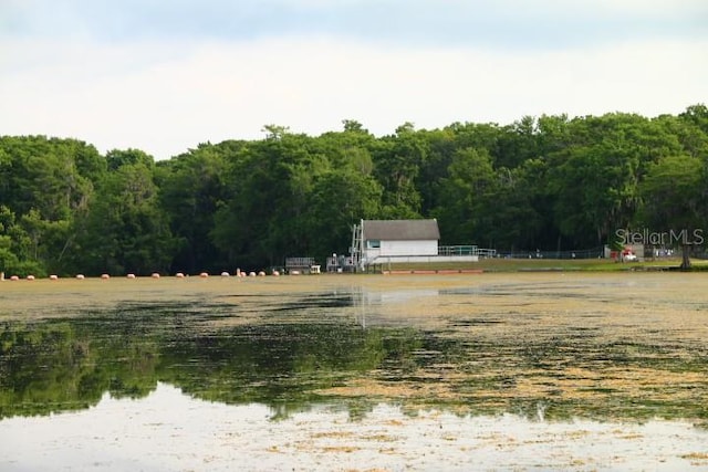 view of home's community with a rural view and a water view