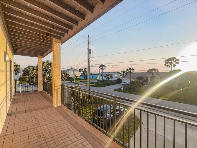 balcony featuring a residential view