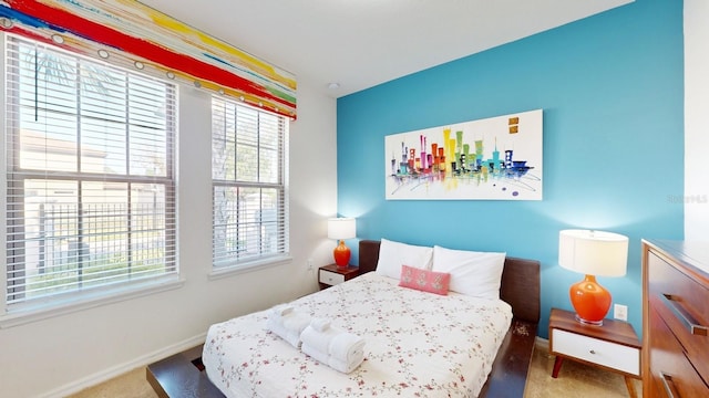 view of carpeted bedroom