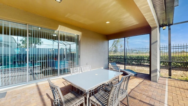 view of sunroom