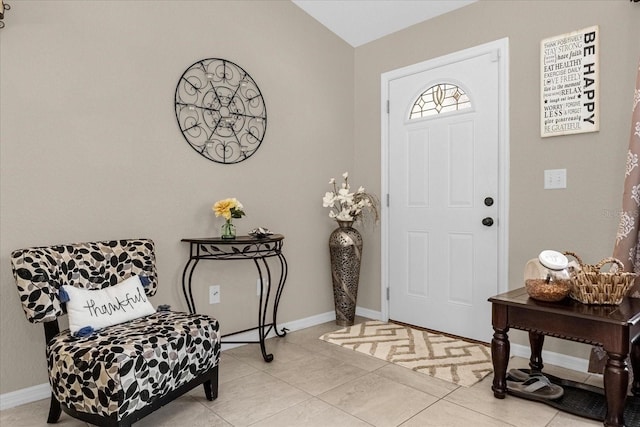 view of tiled entryway