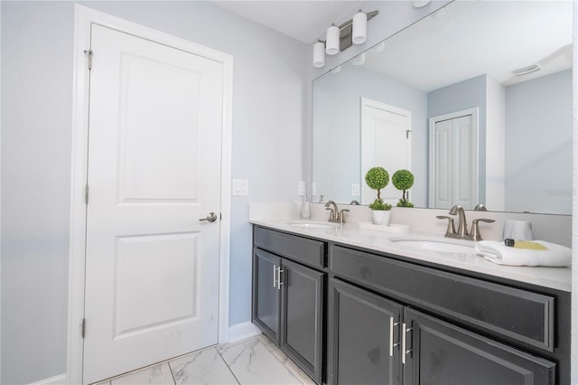 bathroom featuring vanity