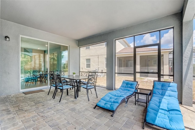 view of sunroom