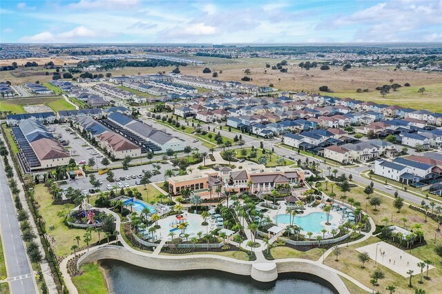 drone / aerial view featuring a residential view