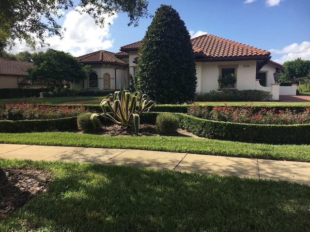 view of front of house featuring a front yard