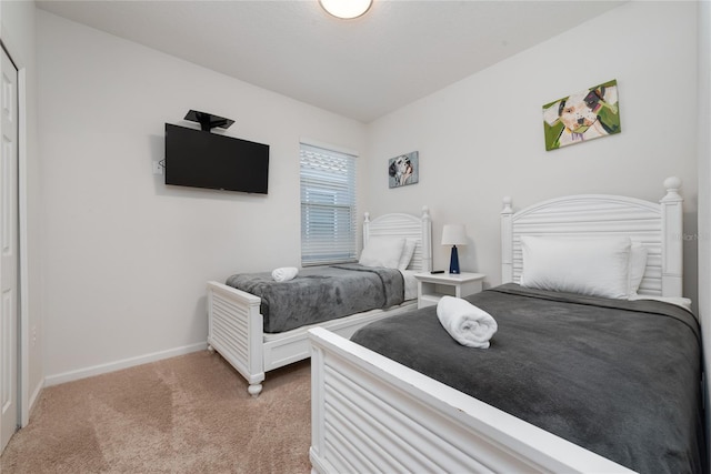 bedroom with carpet floors