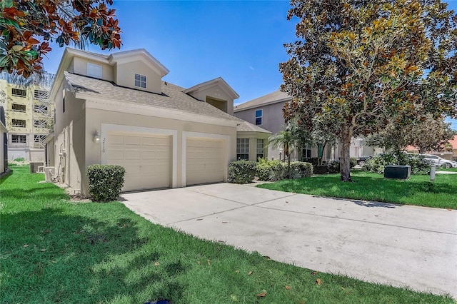 view of front of home with a front yard