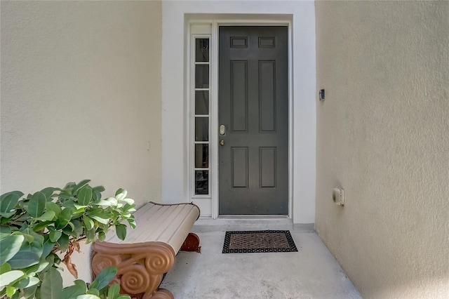 view of doorway to property