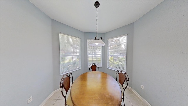 view of tiled dining space