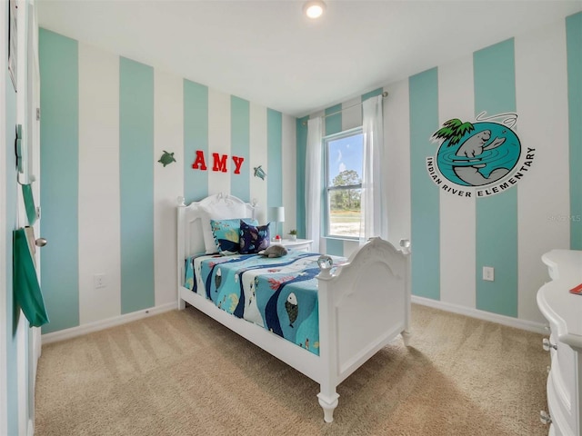 view of carpeted bedroom