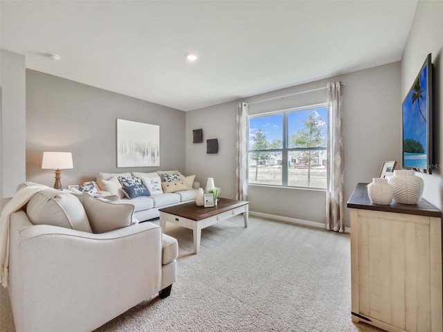 view of carpeted living room