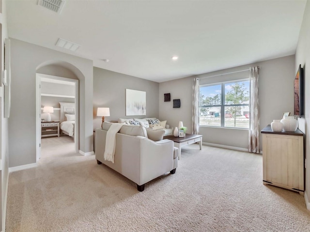 view of carpeted living room