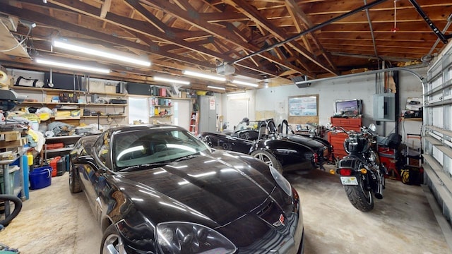 garage featuring electric panel