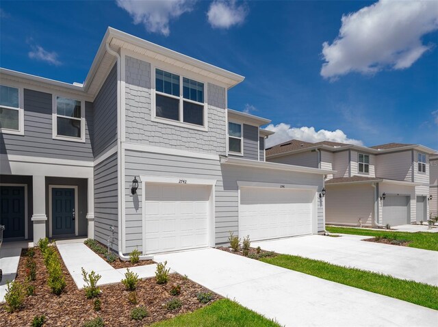 view of property with a garage