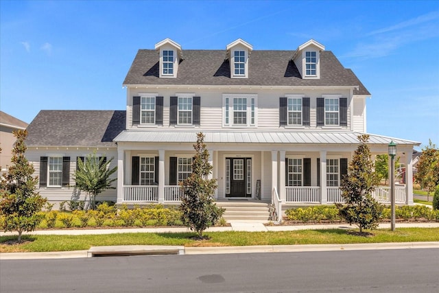 view of front of home with covered porch