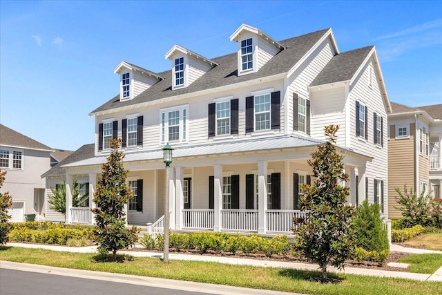 view of front of house with covered porch