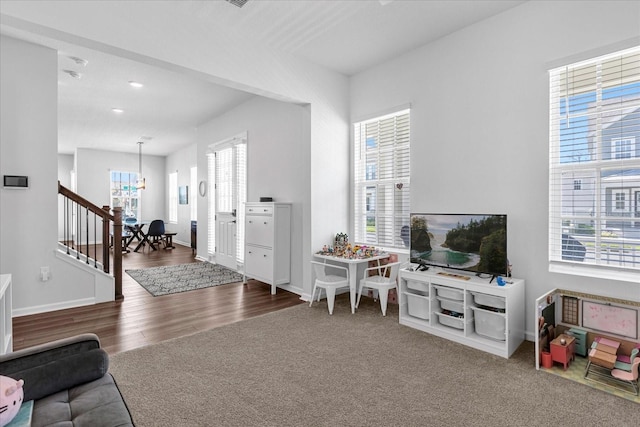 foyer entrance featuring hardwood / wood-style flooring