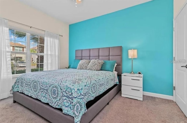 view of carpeted bedroom