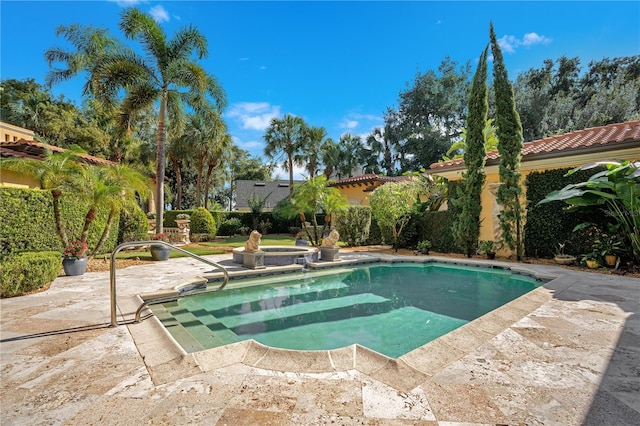 view of pool featuring a patio