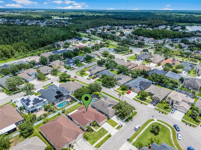 drone / aerial view with a residential view